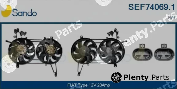 Sando SEF74069.1 — Electric Motor, radiator fan