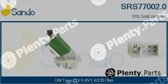 Sando SRS77002.0 — Resistor, interior blower