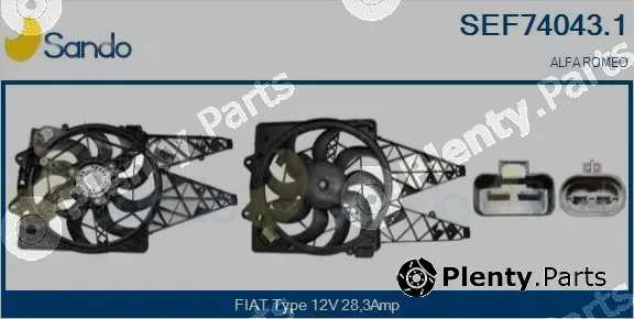 Sando SEF74043.1 — Electric Motor, radiator fan