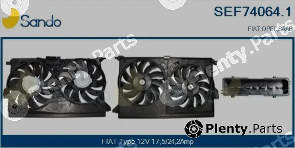 Sando SEF74064.1 — Electric Motor, radiator fan