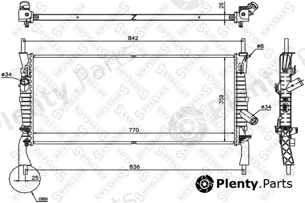 Stellox 10-26752-SX — Radiator, engine cooling