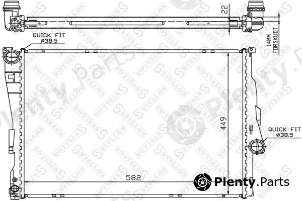Stellox 10-25287-SX — Radiator, engine cooling