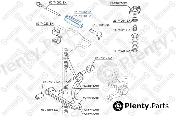 Stellox 14-74009-SX — Bellow, steering
