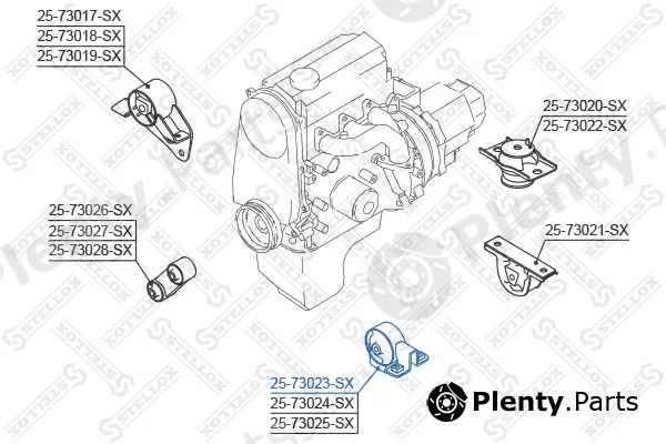Stellox 25-73023-SX — Mounting, engine