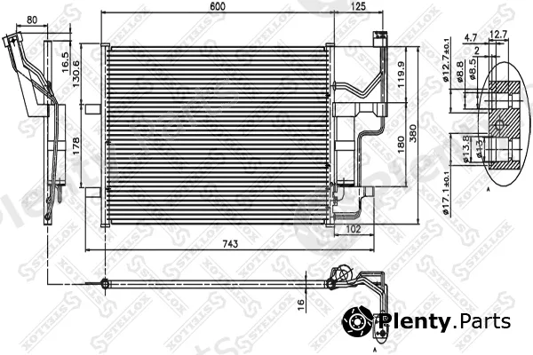 Stellox 10-45118-SX — Condenser, air conditioning