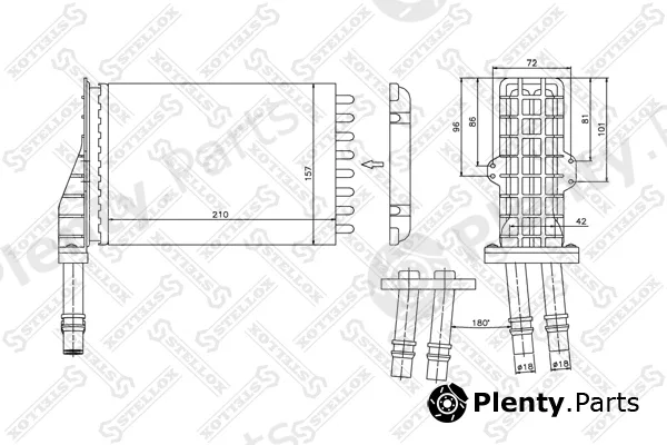 Stellox 10-35026-SX — Heat Exchanger, interior heating