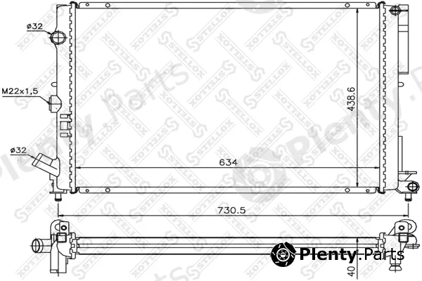 Stellox 10-25037-SX — Radiator, engine cooling
