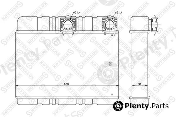 Stellox 10-35081-SX — Heat Exchanger, interior heating