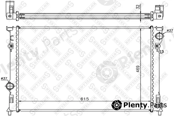 Stellox 10-25627-SX — Radiator, engine cooling