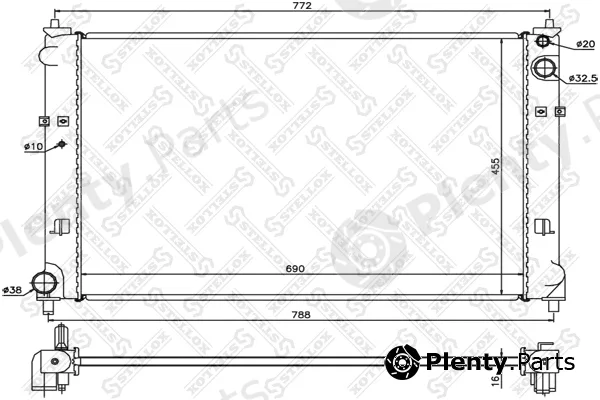 Stellox 10-25855-SX — Radiator, engine cooling