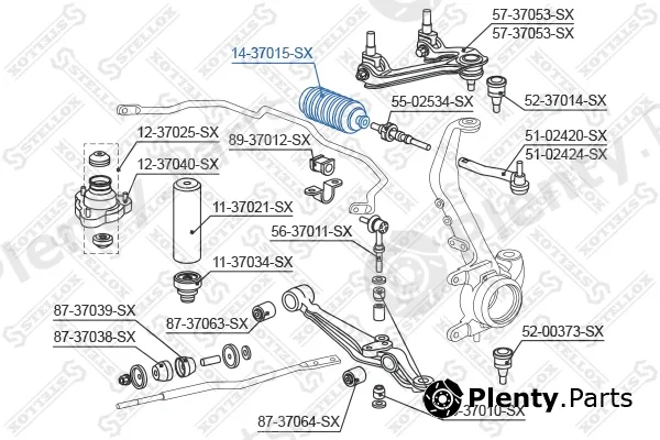 Stellox 14-37015-SX — Bellow, steering