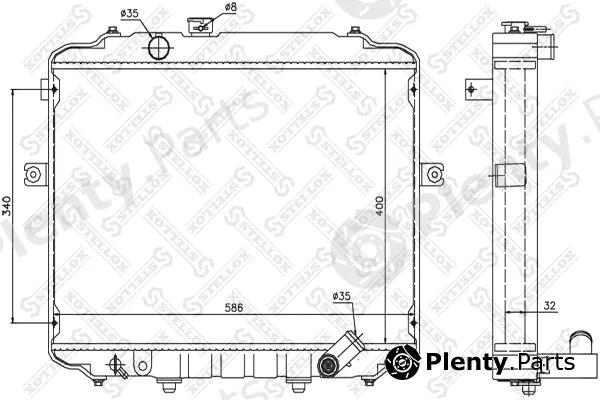 Stellox 10-26607-SX — Radiator, engine cooling