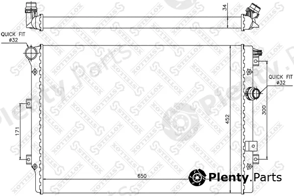 Stellox 10-25412-SX — Radiator, engine cooling