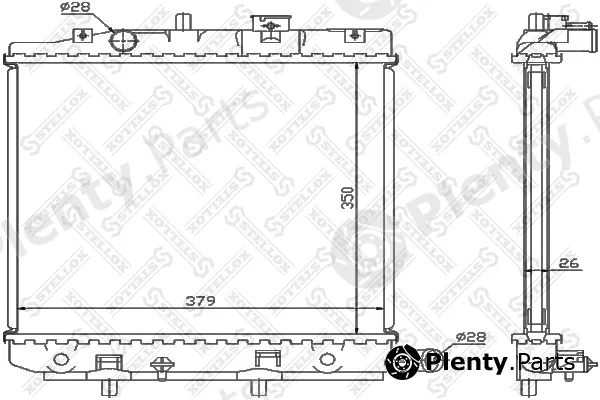 Stellox 10-25847-SX — Radiator, engine cooling