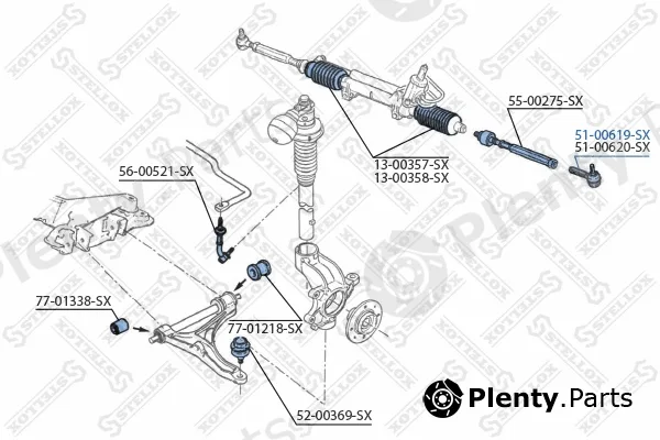 Stellox 51-00619-SX — Tie Rod End