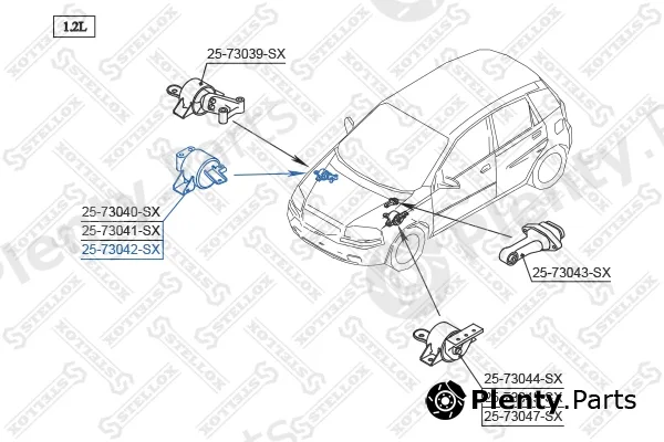 Stellox 25-73042-SX — Mounting, engine