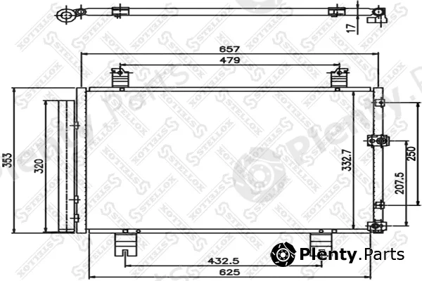 Stellox 10-45681-SX — Condenser, air conditioning