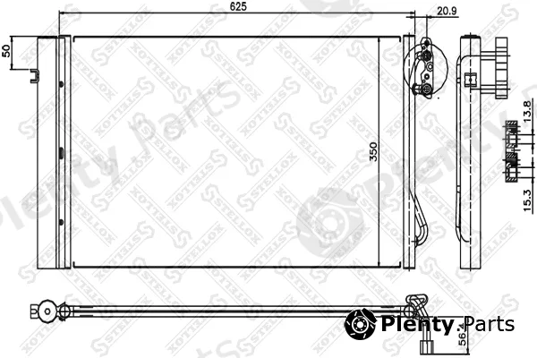 Stellox 10-45575-SX — Condenser, air conditioning