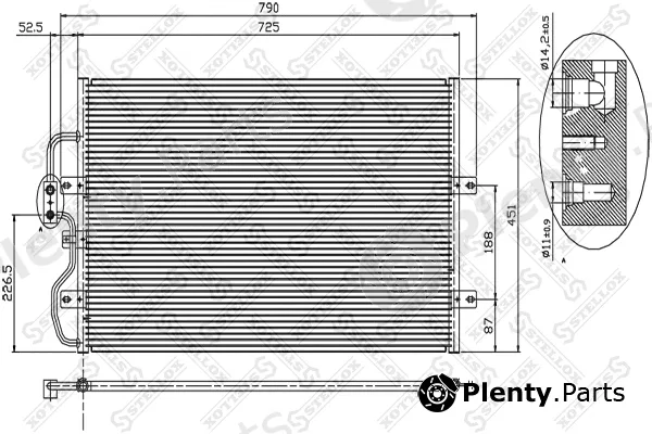Stellox 10-45301-SX — Condenser, air conditioning