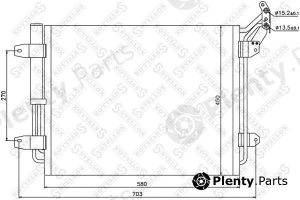 Stellox 10-45198-SX — Condenser, air conditioning