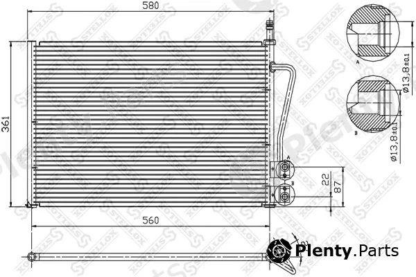 Stellox 10-45020-SX — Condenser, air conditioning