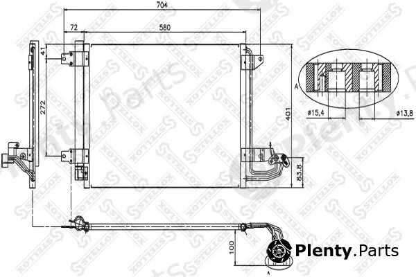 Stellox 10-45023-SX — Condenser, air conditioning