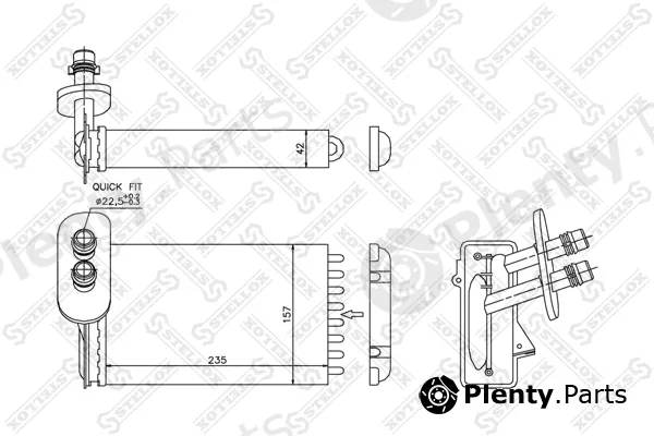 Stellox 10-35017-SX — Heat Exchanger, interior heating