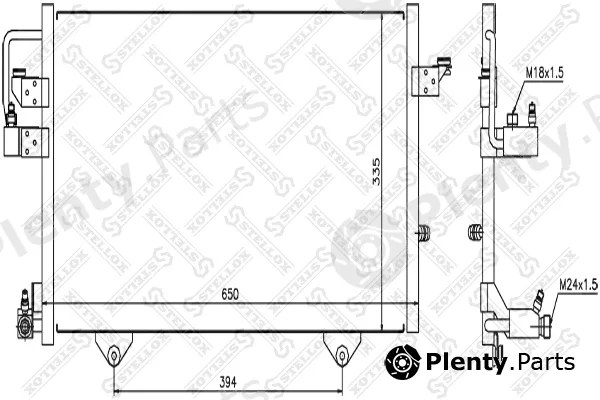 Stellox 10-45205-SX — Condenser, air conditioning