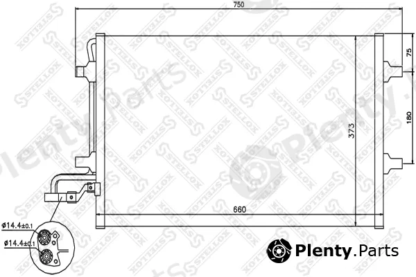 Stellox 10-45639-SX — Condenser, air conditioning