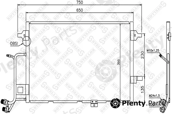 Stellox 10-45204-SX — Condenser, air conditioning