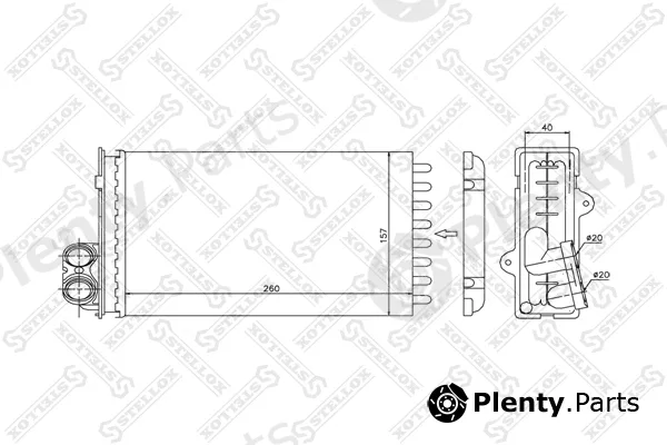 Stellox 10-35015-SX — Heat Exchanger, interior heating