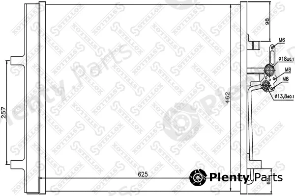 Stellox 10-45207-SX — Condenser, air conditioning