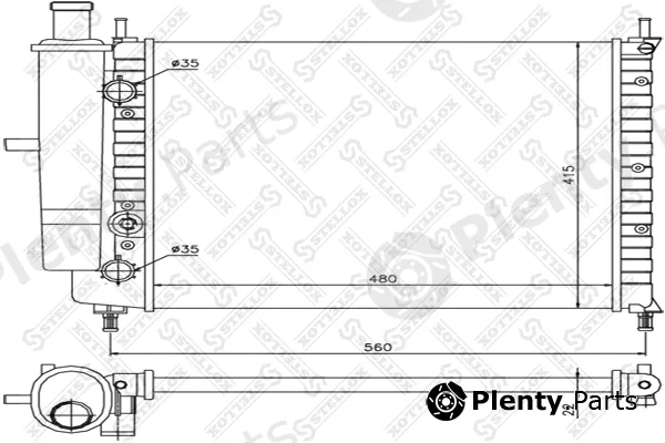 Stellox 10-25717-SX — Radiator, engine cooling