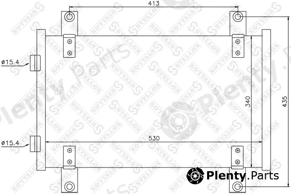 Stellox 10-45560-SX — Condenser, air conditioning