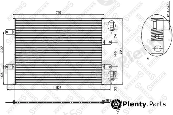 Stellox 10-45480-SX — Condenser, air conditioning
