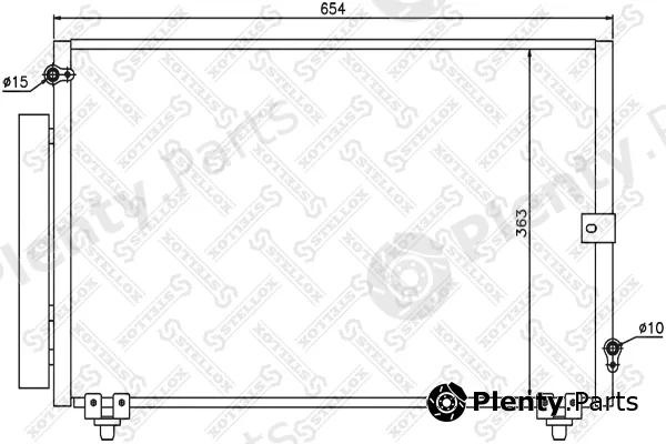 Stellox 10-45154-SX — Condenser, air conditioning