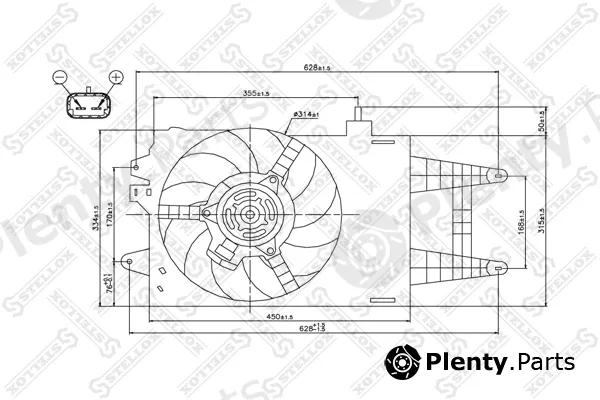 Stellox 29-99354-SX — Fan, engine cooling