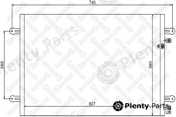 Stellox 10-45219-SX — Condenser, air conditioning