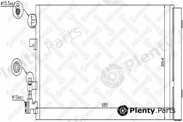 Stellox 10-45694-SX — Condenser, air conditioning