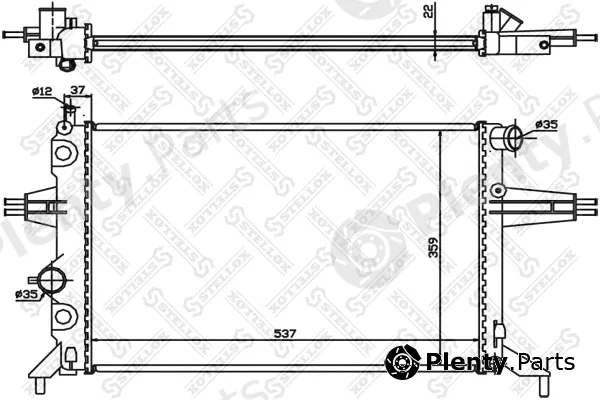 Stellox 10-25271-SX — Radiator, engine cooling