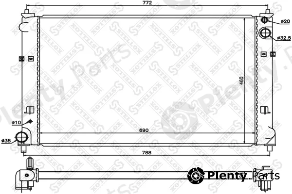 Stellox 10-26706-SX — Radiator, engine cooling