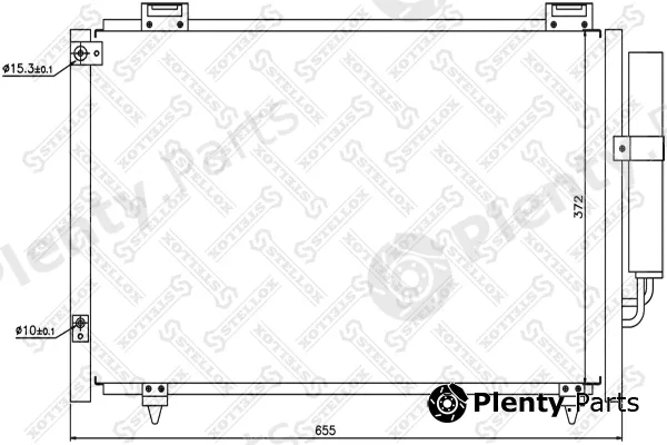 Stellox 10-45153-SX — Condenser, air conditioning