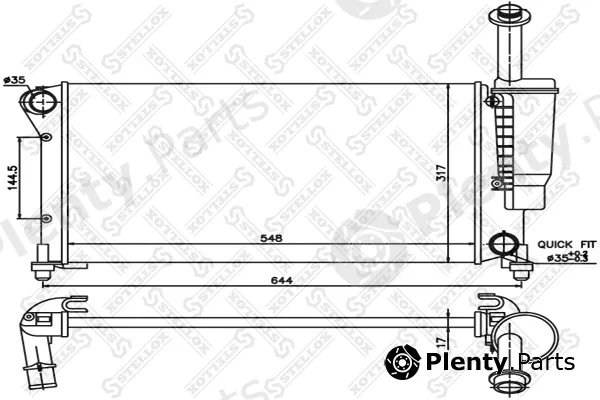 Stellox 10-25406-SX — Radiator, engine cooling