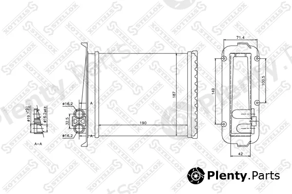 Stellox 10-35023-SX — Heat Exchanger, interior heating
