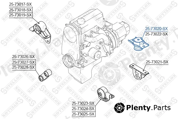 Stellox 25-73020-SX — Mounting, engine