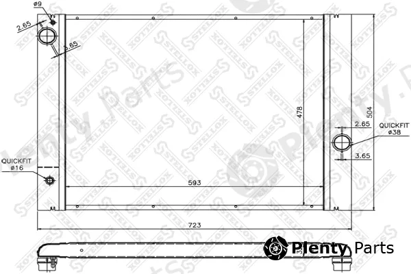 Stellox 10-25336-SX — Radiator, engine cooling