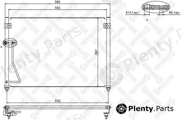 Stellox 10-45063-SX — Condenser, air conditioning