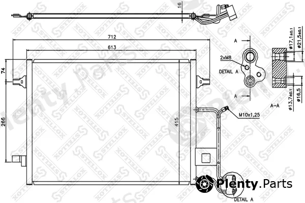 Stellox 10-45180-SX — Condenser, air conditioning