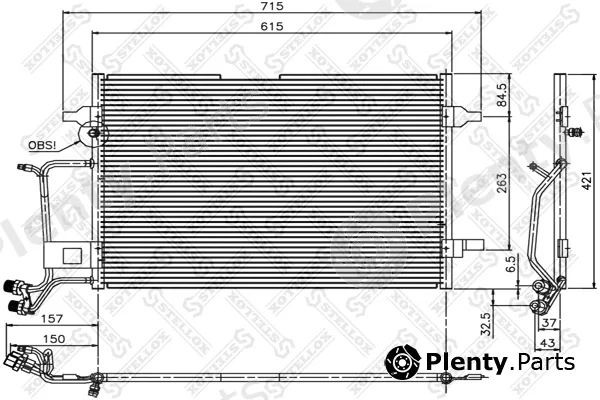 Stellox 10-45006-SX — Condenser, air conditioning