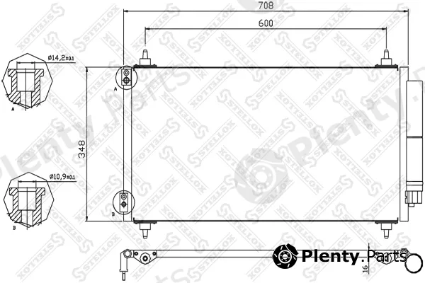 Stellox 10-45410-SX — Condenser, air conditioning